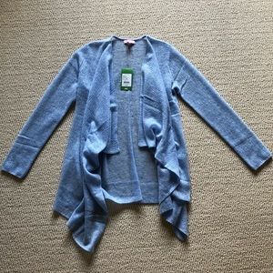 Lilly Pulitzer Kassy cashmere cardigan blue S NWT
